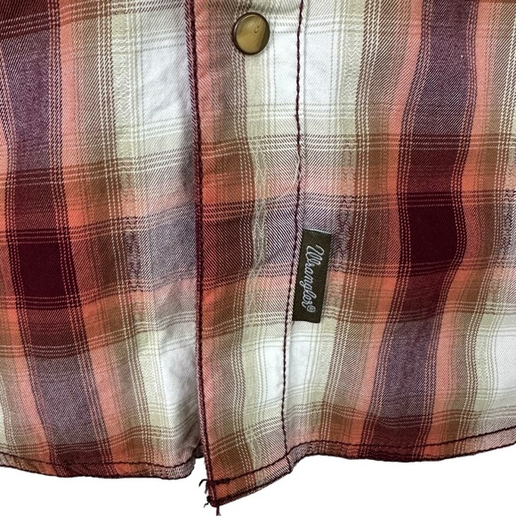 Wrangler Retro Premium Western Snap Plaid Shirt L - Picture 5 of 8